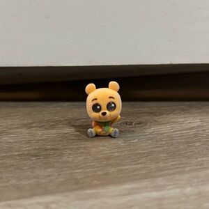 Disney Doorables Flocked Ice Skating Winnie the Pooh Figurine (Rare)